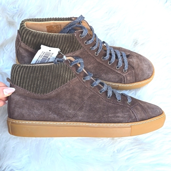 Eleventy Men’s Suede High Top Sneaker w/ corduroy suede 43 - Picture 1 of 12